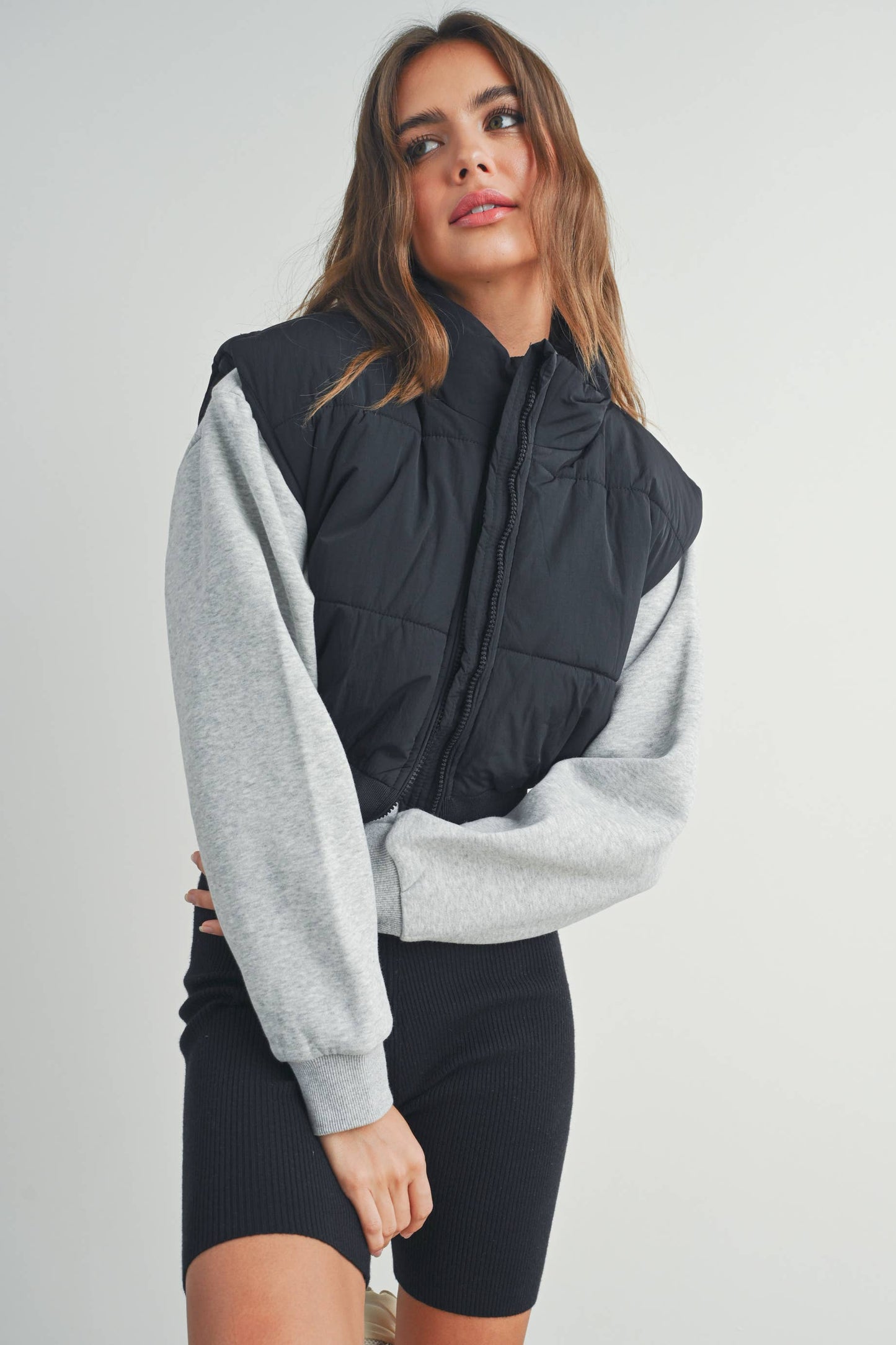 James Crop Puffer Vest