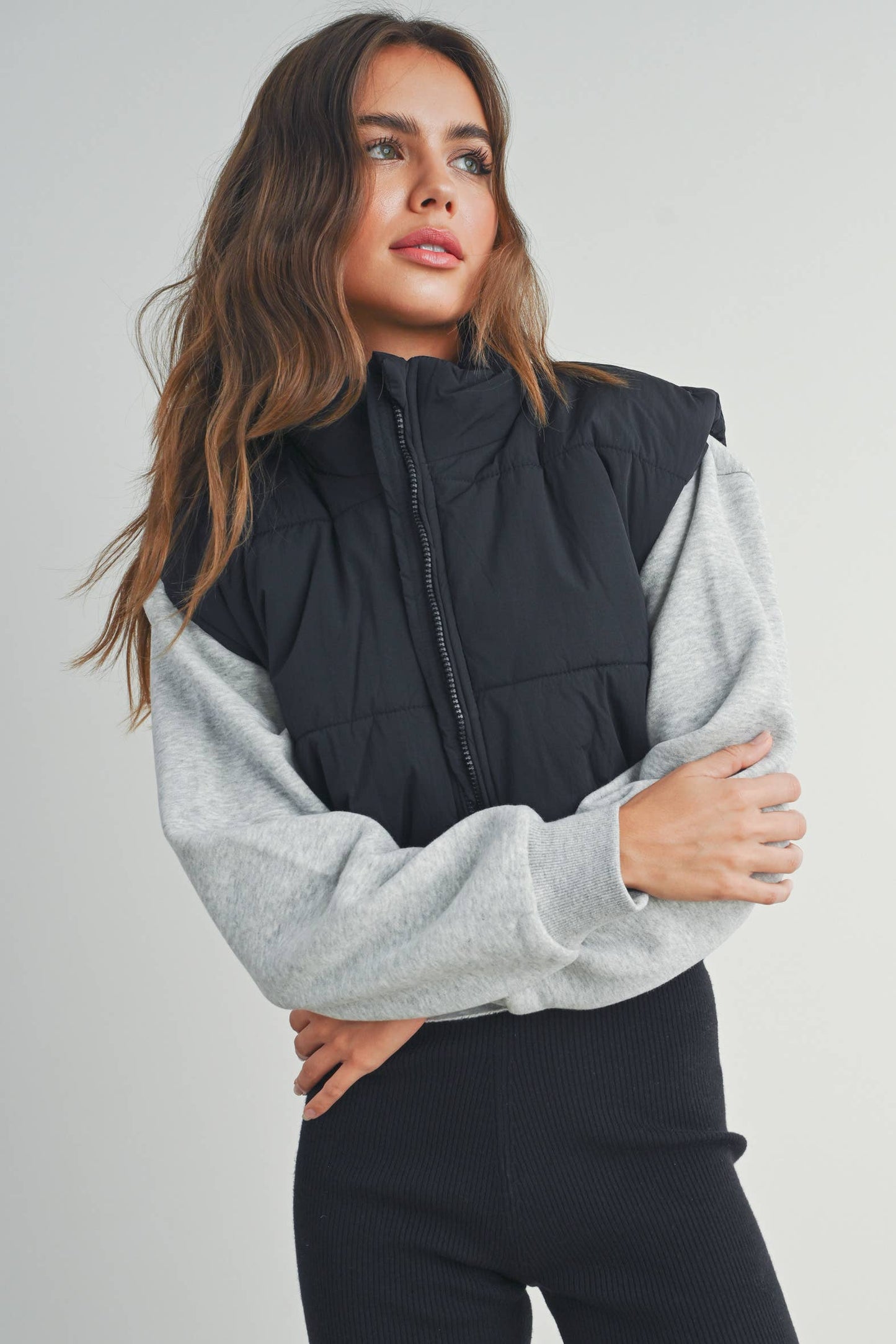 James Crop Puffer Vest